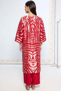 Handwoven Classic Red Kurta Set