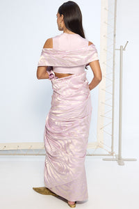 Handwoven Lilac Silk Saree