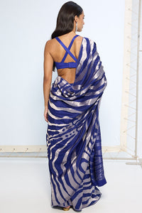 Handwoven Dark Blue Silk Saree