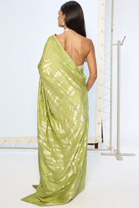 Handwoven Sage Green Silk Saree