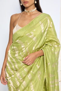 Handwoven Sage Green Silk Saree