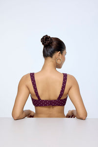 Maroon Polka Dot Blouse