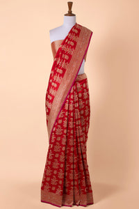 Handwoven Red Silk Saree