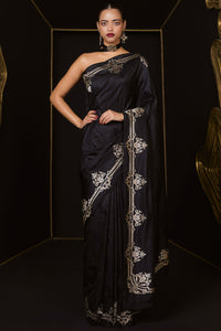 Goth Bride Saree Black
