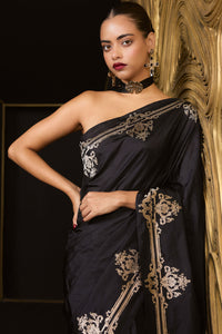Goth Bride Saree Black