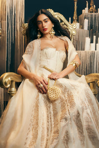 Yours Truly Lehenga Cream