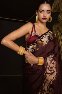 Only Yours Saree Garnet