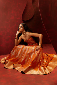 Crimson Kiss Lehenga Rust