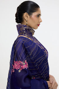 Handwoven Aubergine Cutwork Lehenga Set