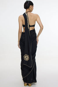 Handwoven Black Mashroo Silk Saree