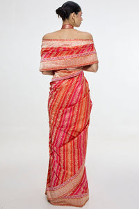 Handwoven Carmine Red Mashroo Silk Saree