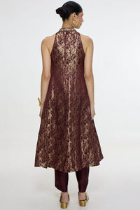 Handwoven Cherry Red Kurta Set