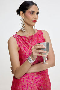 Handwoven Fuchsia Waistcoat Set