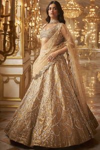 Gold Chandelier Lehenga Set