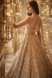 Gold Chandelier Lehenga Set