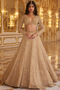 Gold Pearl Lehenga Set