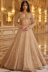 Gold Pearl Lehenga Set