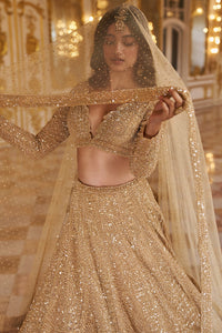 Gold Pearl Lehenga Set