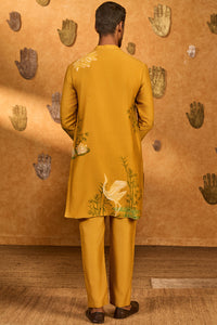 Ochre Bamboo Grove Kurta Set