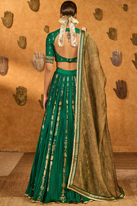 Green Totem Line Lehenga Set