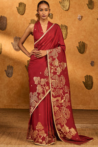 Red Zen Saree