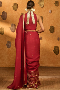 Red Zen Saree