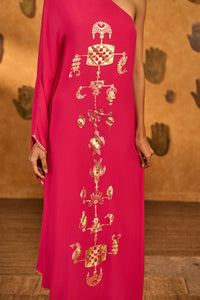 Raspberry Wishdrop Kaftan