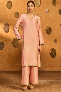 Babypink Crane Dawn Kurta Set