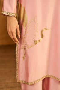 Babypink Crane Dawn Kurta Set