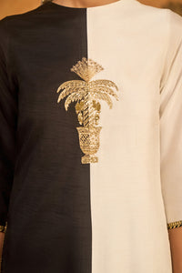 Black Ying Yang Kurta Set