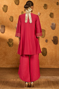 Raspberry Winddrop Kurta Set