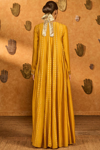 Ochre Snow Light Anarkali Set
