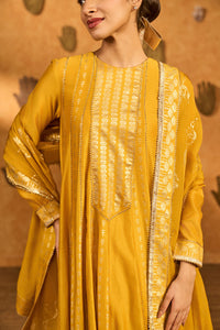 Ochre Snow Light Anarkali Set