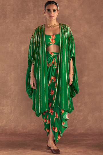 Green Nectar Cup Drape Skirt