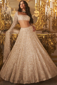 Ivory Floral Lehenga Set