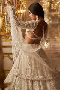 Ivory Gold Floral Lehenga Set