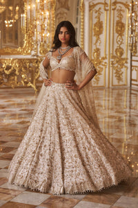Ivory Sequin Lehenga Set