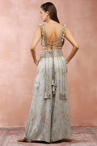 Powder Blue Choli With Palazzo