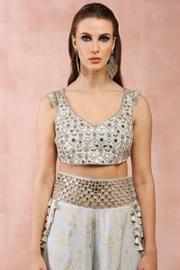 Powder Blue Choli With Palazzo
