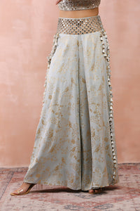 Powder Blue Choli With Palazzo