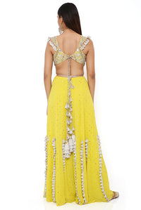 Lime Green Choli Sharara Set