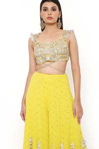 Lime Green Choli Sharara Set