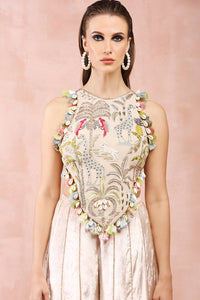 Stone Embroidered Choli With Sharara