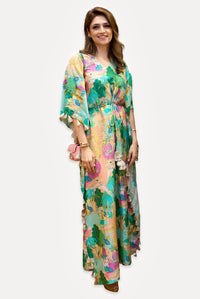 Peach Kuno Silkmul Kaftan
