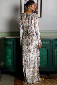 Velvet Ochre Forest Whisper Embroidered Kaftan