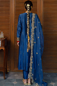 Ruksaan Navy Embroidered Kurta Set