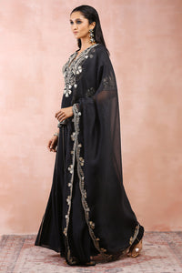 Black Bagh Embroidered Kurta With Sharara And Dupatta