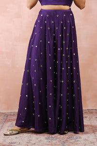 Purple Tube Backless Kurta With Sharara And Dupatta