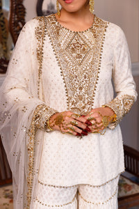 Shama Off White Kurta and Sharara Set