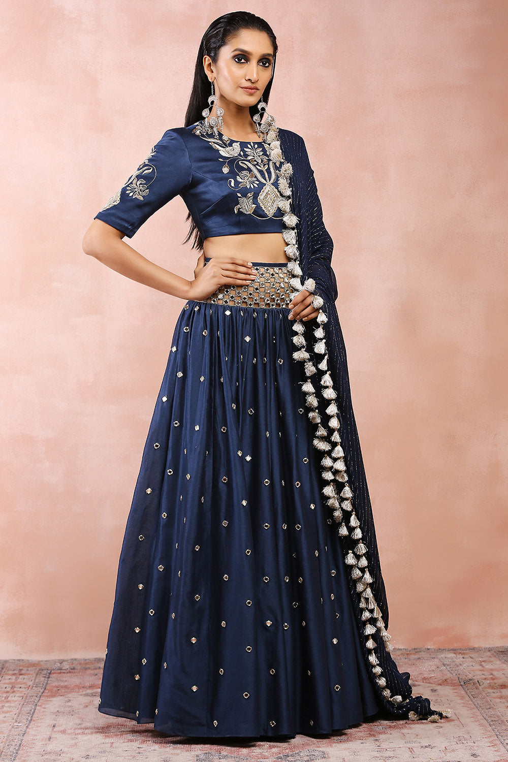 Navy lengha on sale